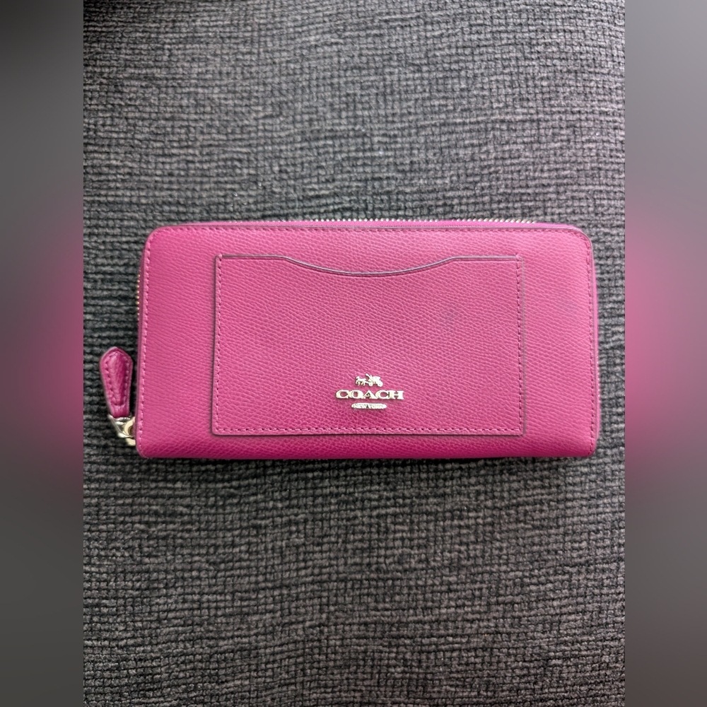 Coach long zip wallet, leather, New without tags!